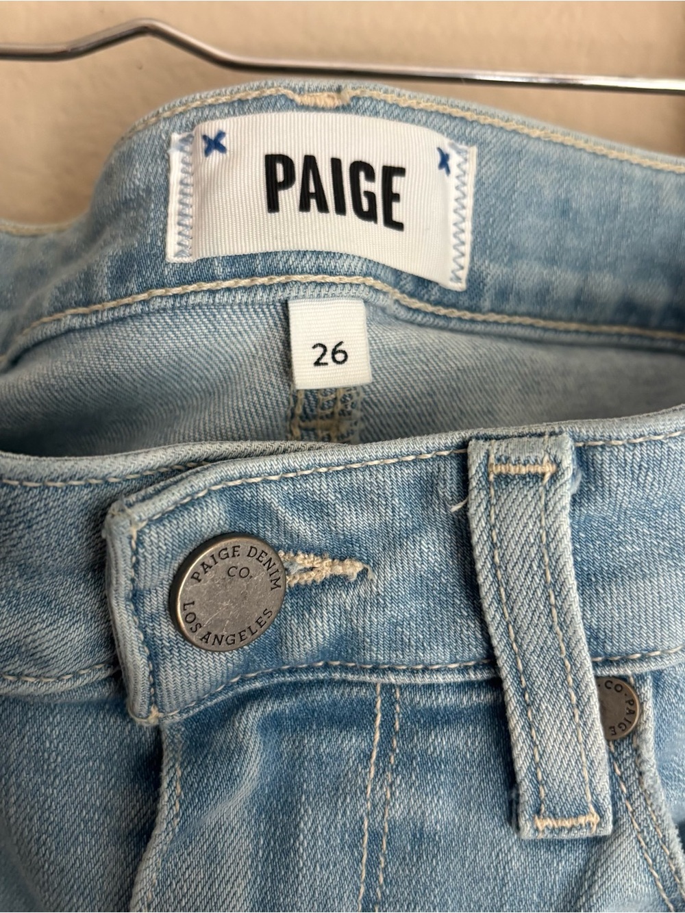 PAIGE Hoxton Slim Crop Jeans Dason Destructed Size 26 - Picture 6 of 8